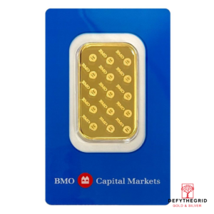 1 OZ GOLD BAR BANK OF MONTREAL Reverse product photo