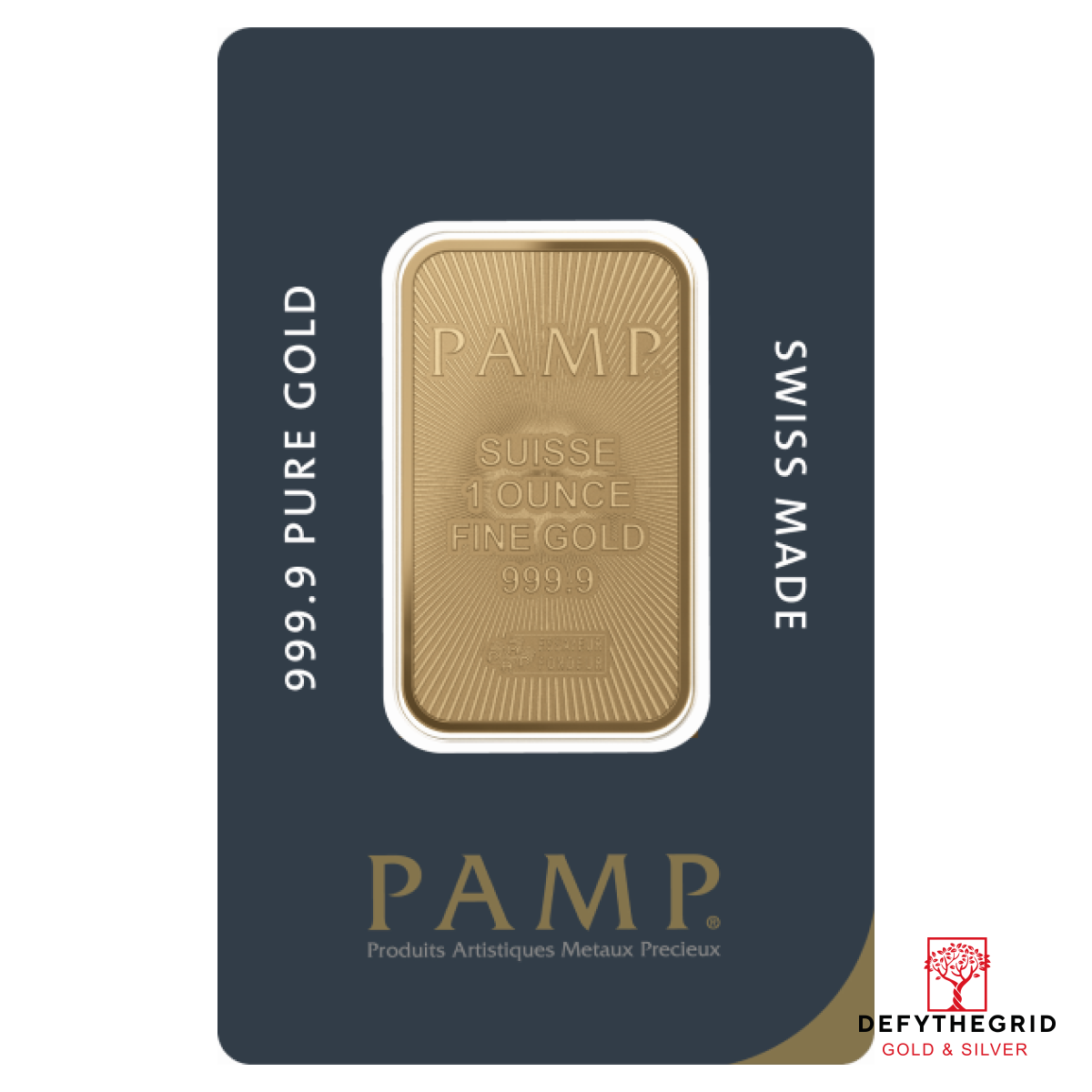 1 OZ GOLD BAR PAMP .9999 FINE Obverse product photo