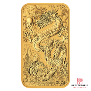 2024 1 OZ GOLD PERTH MINT DRAGON RECTANGULAR COIN Obverse product photo