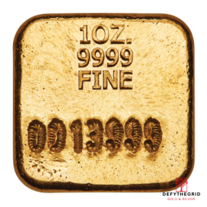 1 OZ GOLD BAR PERTH SQUARE CAST Reverse product photo