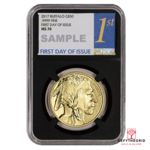 2017 1 OZ AMERICAN GOLD BUFFALO NGC70 FIRST DAY ISSUE Obverse product photo
