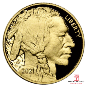 2021 1 OZ AMERICAN GOLD BUFFALO PROOF Reverse product photo