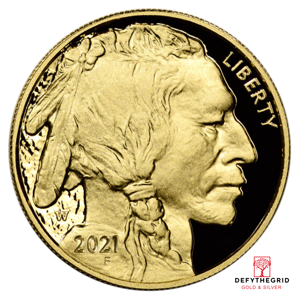 2021 1 OZ AMERICAN GOLD BUFFALO PROOF Reverse product photo
