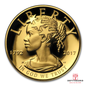 2017 1 OZ GOLD LIBERTY HIGH RELIEF BOX AND COA Obverse product photo