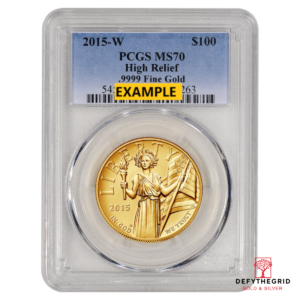 2015 1 OZ GOLD LIBERTY PCGS70 HIGH RELIEF Obverse product photo