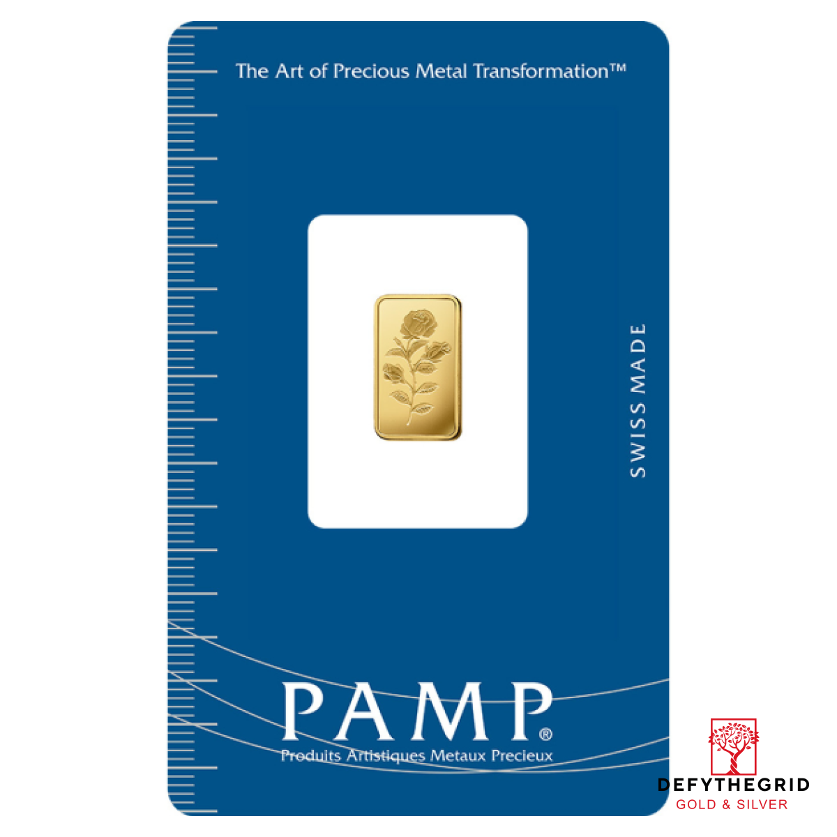 1 GRAM GOLD BAR PAMP ROSA Obverse product photo