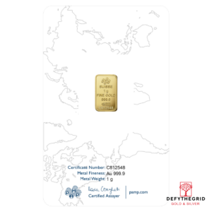 1 GRAM GOLD BAR PAMP ROSA Reverse product photo