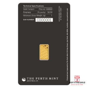 1 GRAM GOLD BAR PERTH Reverse product photo