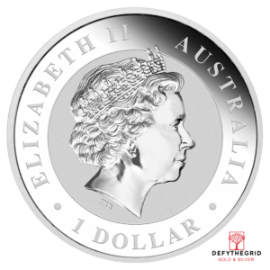 1 OZ AUSTRALIAN SILVER KOOKABURRA Reverse product photo