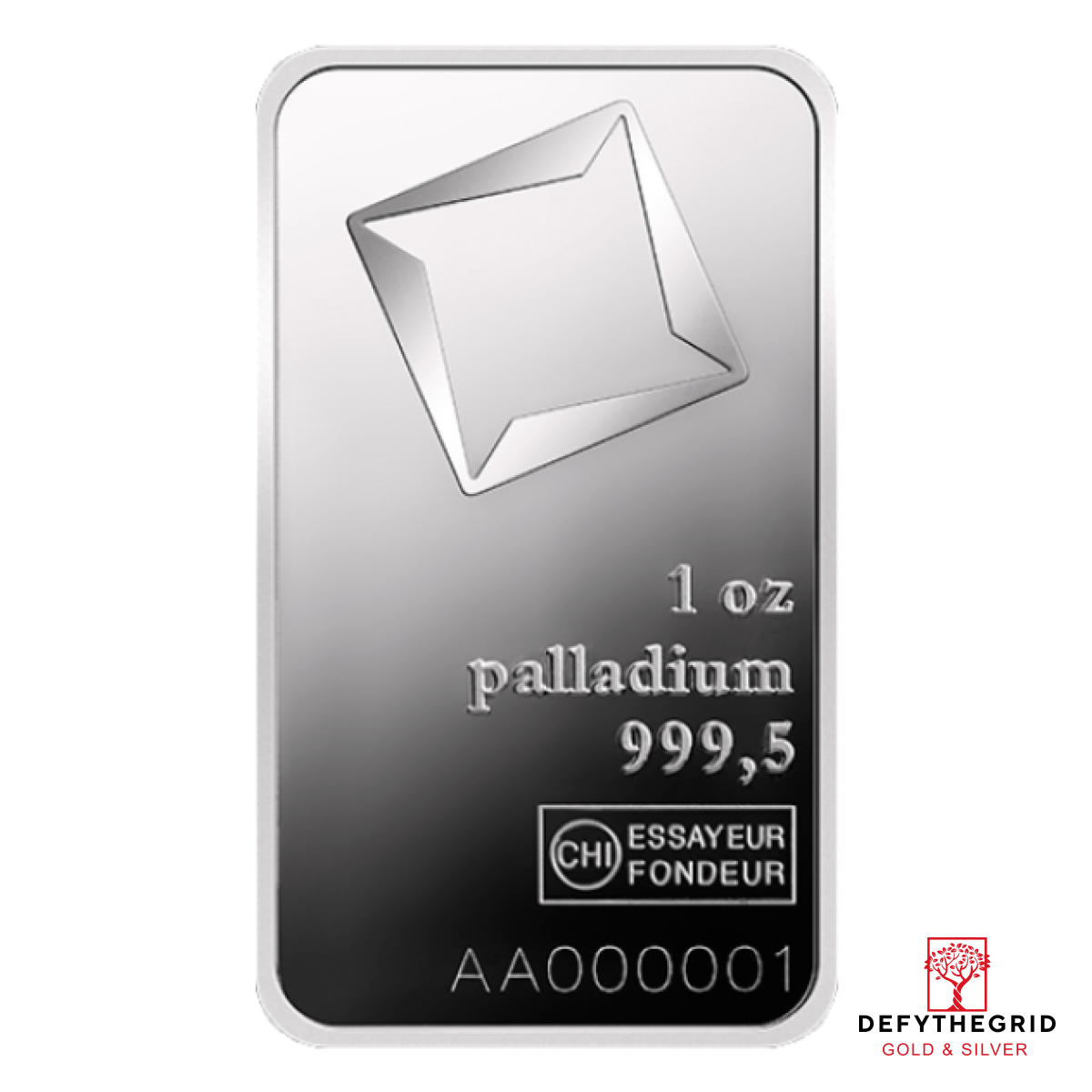 1 OZ PALLADIUM BAR VALCAMBI Obverse product photo