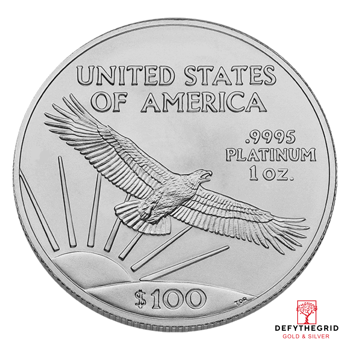 1 OZ AMERICAN PLATINUM EAGLE Reverse product photo