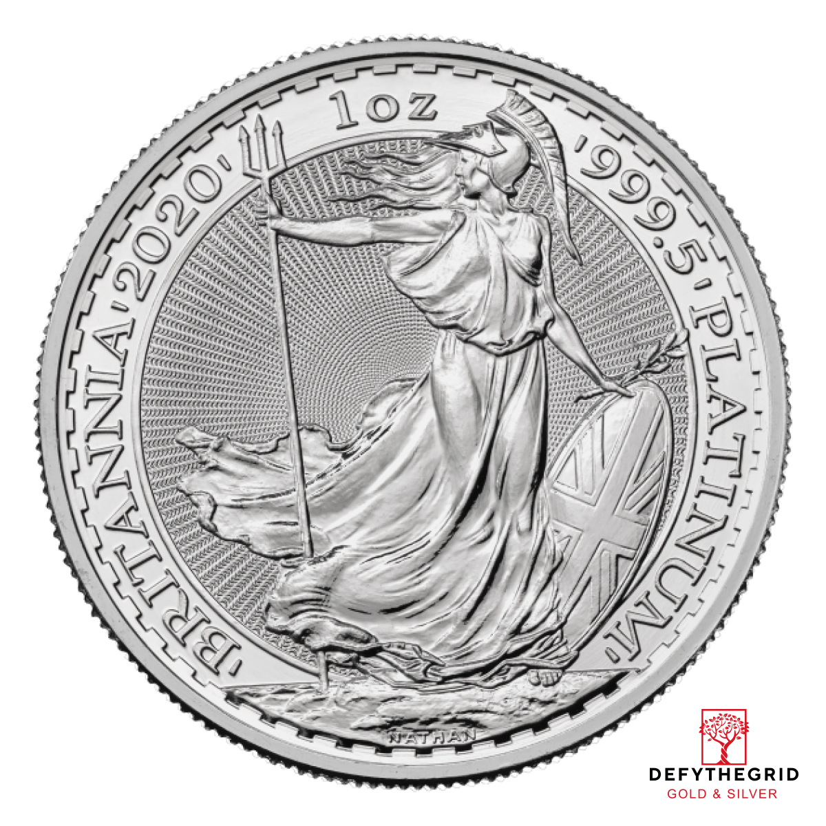 1 OZ GREAT BRITAIN PLATINUM BRITANNIA YEARS VARY Obverse product photo