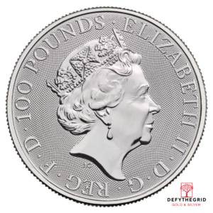 1 OZ GREAT BRITAIN PLATINUM BRITANNIA YEARS VARY Reverse product photo