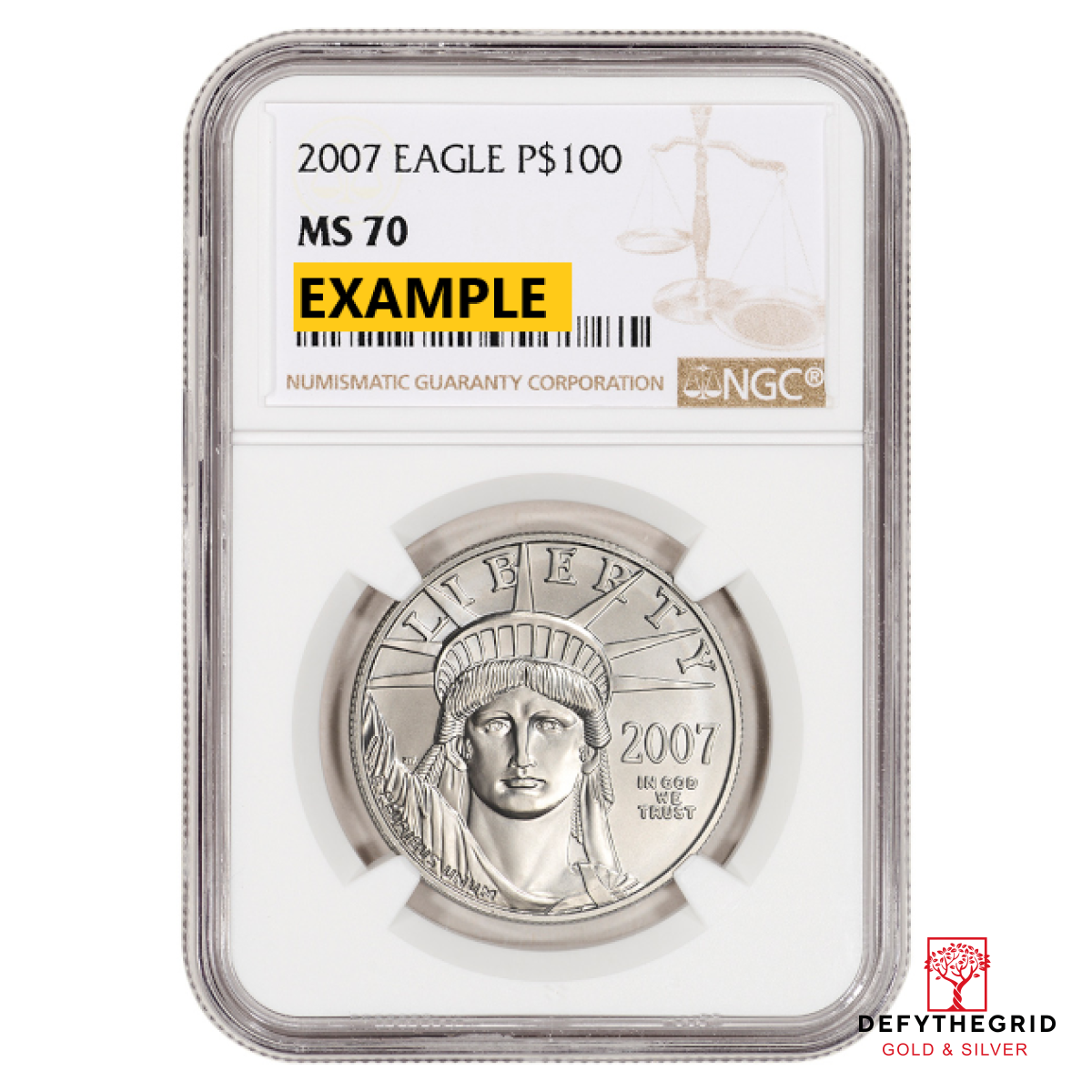 1 OZ PLATINUM AMERICAN EAGLE NGC MS70 Obverse product photo
