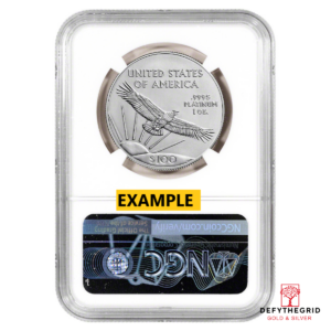1 OZ PLATINUM AMERICAN EAGLE NGC MS70 Reverse product photo