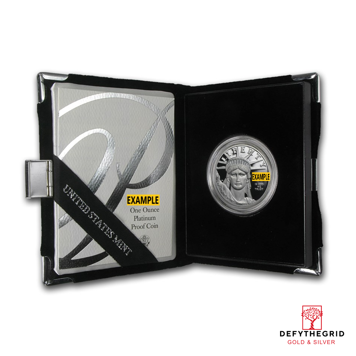 1 OZ AMERICAN PLATINUM EAGLE PROOF WITH ORIGINAL BOX AND PAPERS Obverse product photo