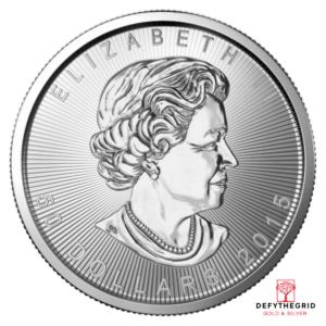 1 OZ PLATINUM CANADIAN MAPLE LEAF Reverse product photo