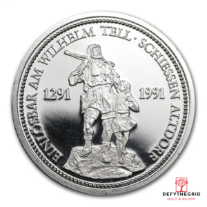 1 OZ SWISS PLATINUM THALER Obverse product photo