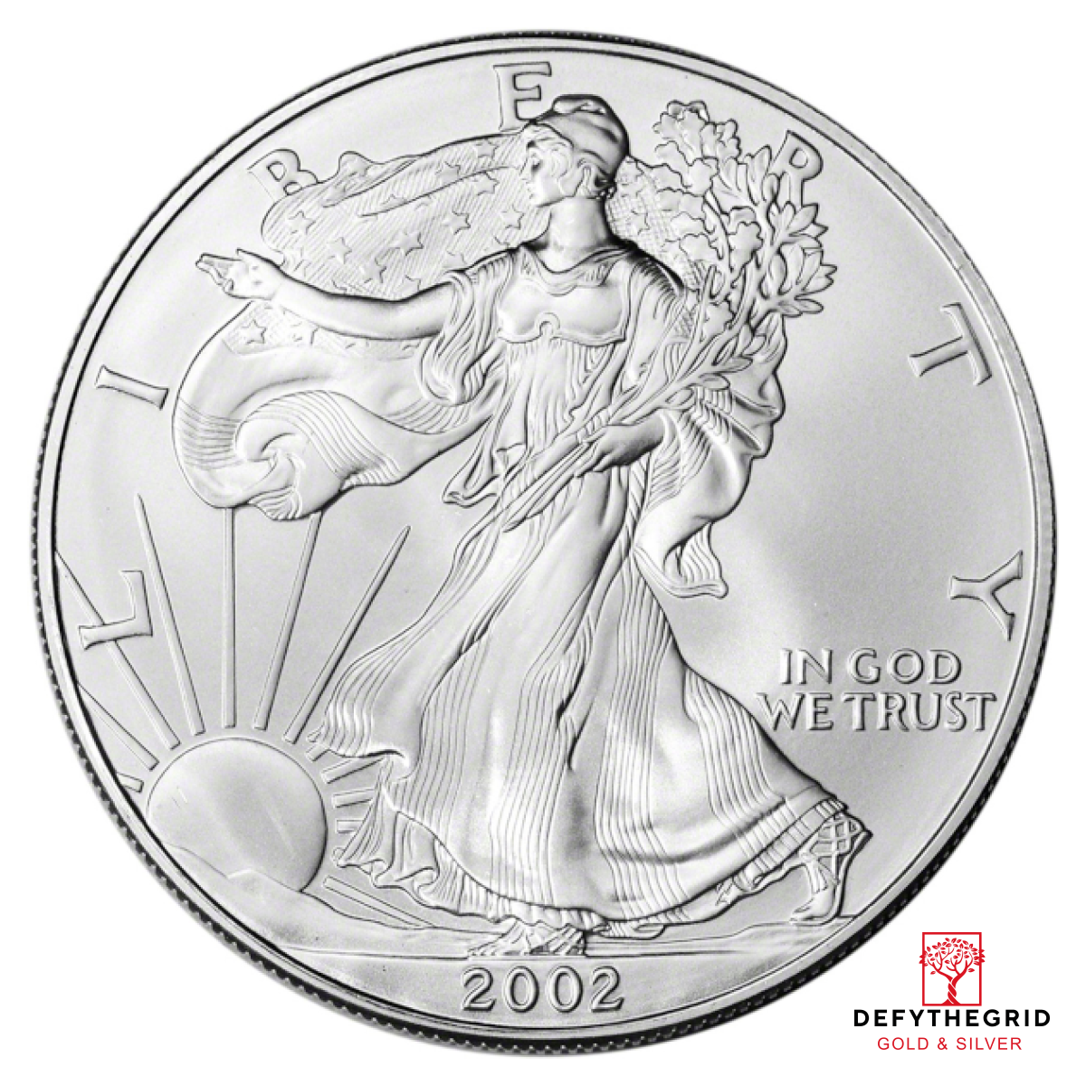 2002 1 OZ AMERICAN SILVER EAGLE Obverse product photo