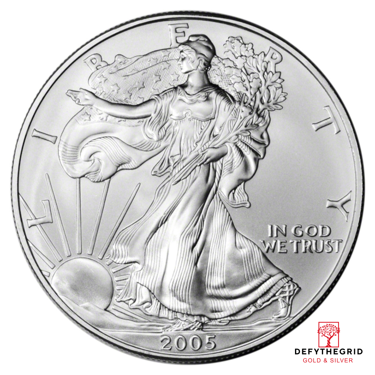 2005 1 OZ  AMERICAN SILVER EAGLE Obverse product photo