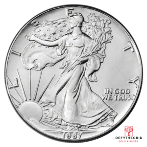 1987 1 OZ AMERICAN SILVER EAGLE Obverse product photo