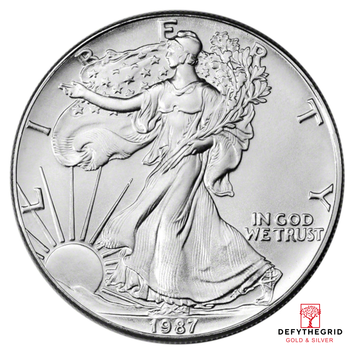 1987 1 OZ AMERICAN SILVER EAGLE Obverse product photo