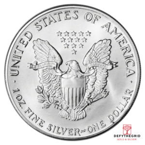 1987 1 OZ AMERICAN SILVER EAGLE Reverse product photo