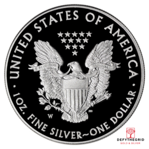 1 OZ AMERICAN SILVER EAGLE PROOF CAPSULE ONLY Reverse product photo