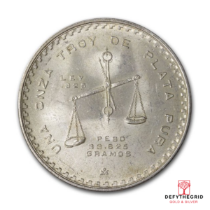 1 OZ MEXICAN STERLING SILVER ONZA CASA DE MONEDA Reverse product photo