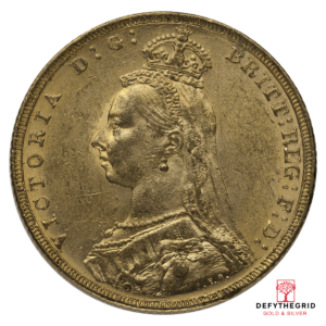 ENGLISH GOLD SOVEREIGN QUEEN JUBILEE HEAD Obverse product photo