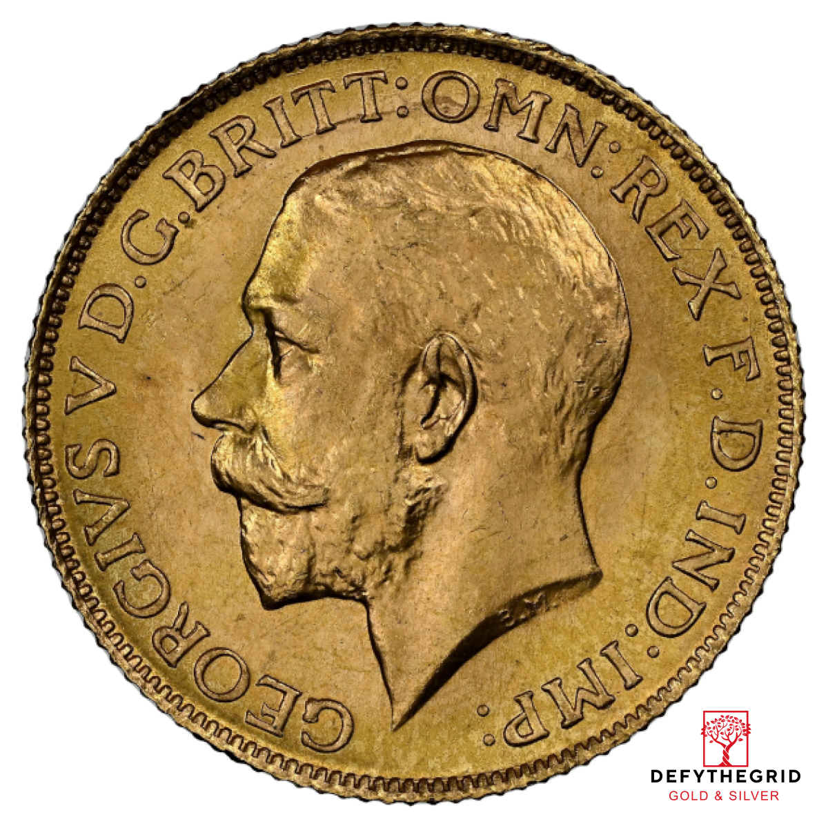 ENGLISH GOLD SOVEREIGN KING GEORGE V Obverse product photo