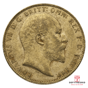 ENGLISH GOLD SOVEREIGN KING EDWARD VII Obverse product photo