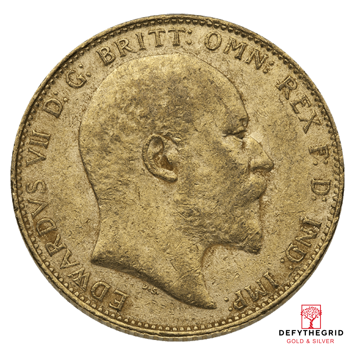 ENGLISH GOLD SOVEREIGN KING EDWARD VII Obverse product photo