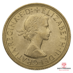 ENGLISH GOLD SOVEREIGN QUEEN ELIZABETH Obverse product photo