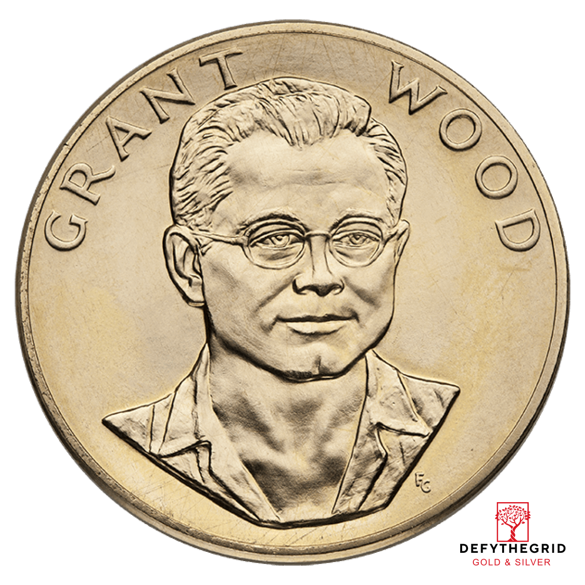 US GOLD ART MEDALLION Reverse product photo