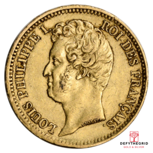 20 FRANC FRENCH GOLD COIN LOUIS PHILIPPE Obverse product photo