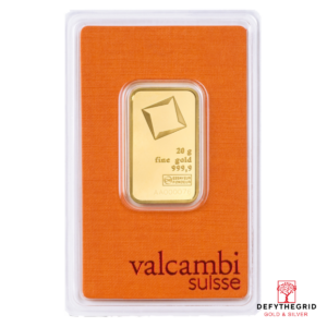 20 GRAM GOLD BAR VALCAMBI Obverse product photo