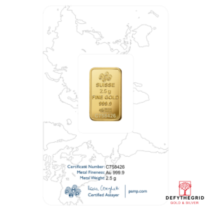 2.5 GRAM GOLD BAR PAMP ROSA Reverse product photo
