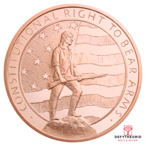 2 OZ COPPER ROUND SECOND AMENDMENT Obverse product photo