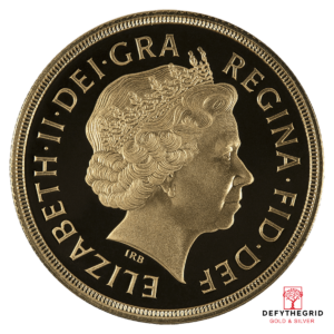 2 POUND ENGLISH GOLD SOVEREIGN Obverse product photo