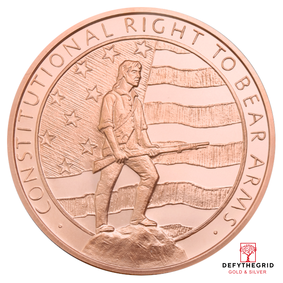 5 OZ COPPER ROUND SECOND AMENDMENT Obverse product photo