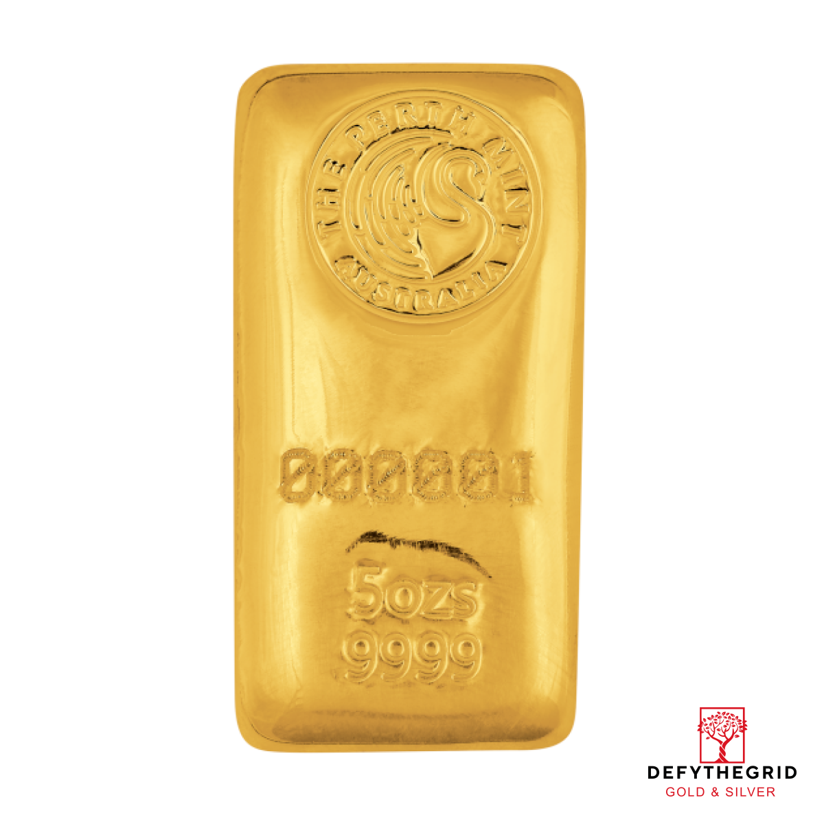 5 OZ GOLD BAR PERTH CAST Obverse product photo