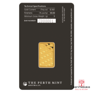 5 GRAM GOLD BAR PERTH Reverse product photo