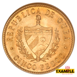 5 PESO CUBAN GOLD COIN Obverse product photo