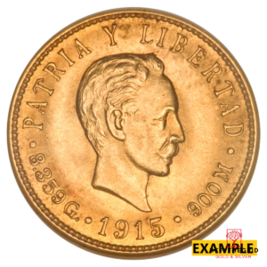 5 PESO CUBAN GOLD COIN Reverse product photo