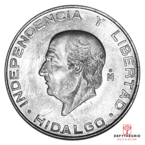 1955-1957 MEXICAN 5 PESO SILVER HIDALGO Reverse product photo