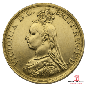 5 POUND ENGLISH GOLD SOVEREIGN Obverse product photo