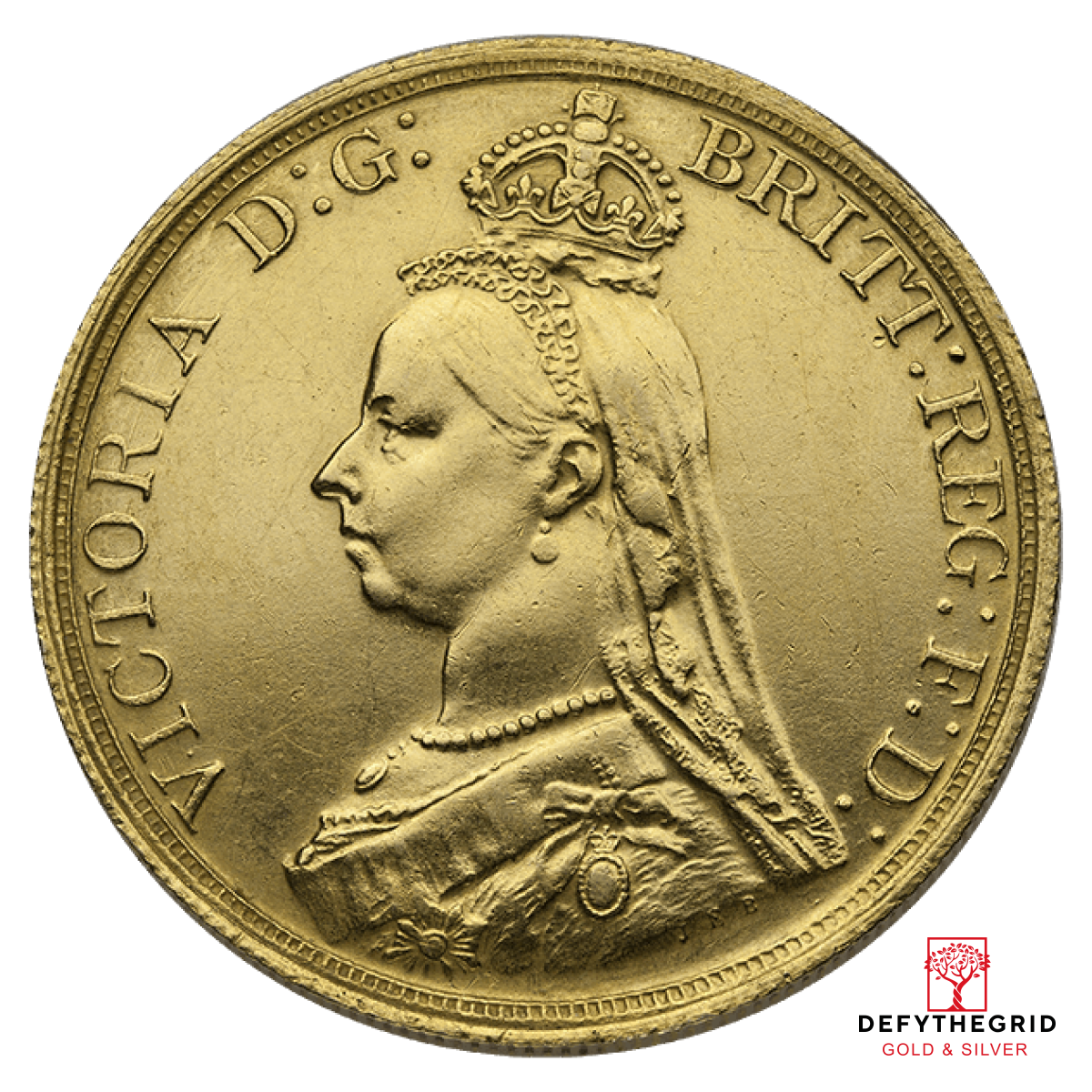 5 POUND ENGLISH GOLD SOVEREIGN Obverse product photo