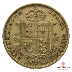 1/2 ENGLISH GOLD SOVEREIGN Reverse product photo