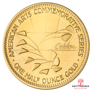 1/2 OZ US GOLD ART MEDALLION Reverse product photo